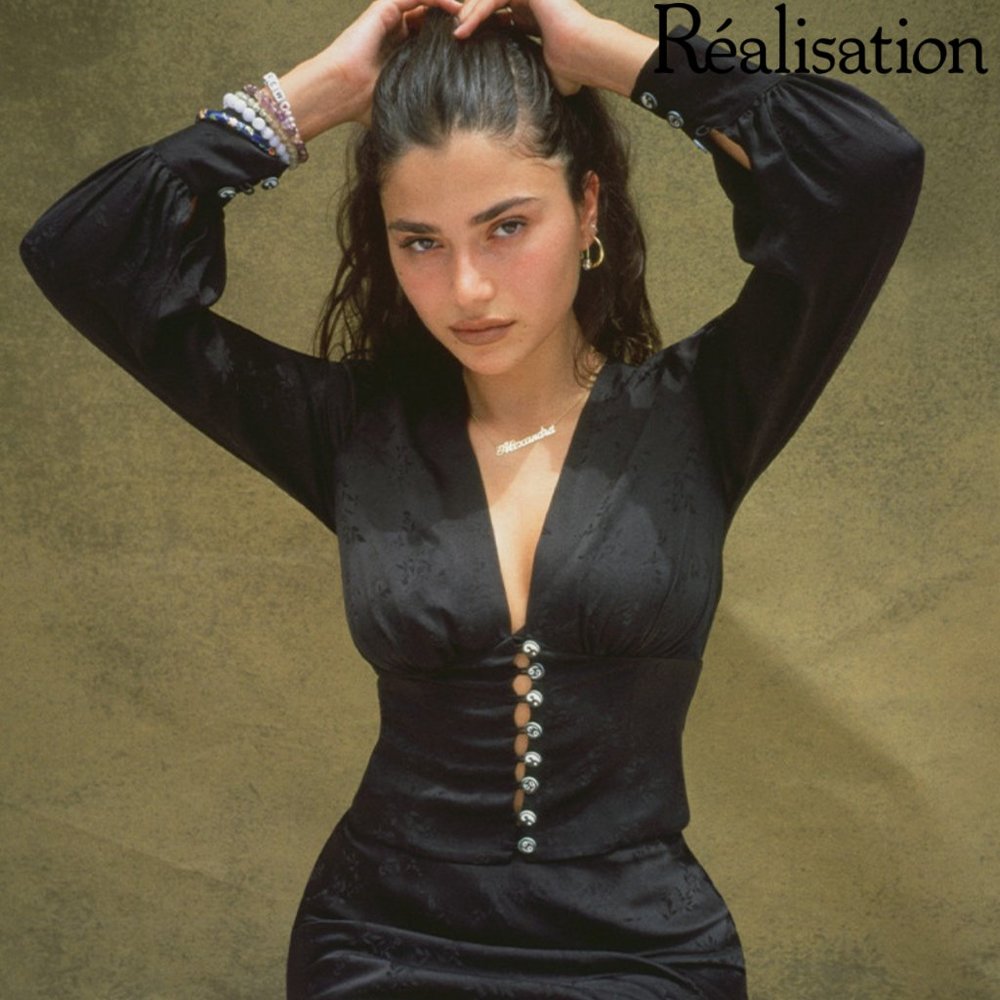 Realisation Par The Kaia Top in Voodoo Size M